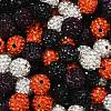 Halloween Theme Pave Disco Ball Beads RB-L037-04-2