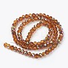 Electroplate Transparent Glass Beads Strands EGLA-A034-T8mm-R14-2