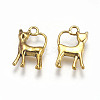 Tibetan Style Alloy Kitten Pendants TIBEP-A22091-AG-FF-2