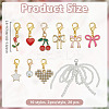10 Styles Alloy Enamel/Rhinestone/Resin Imitation Pearl Shoe Charms AJEW-OC0015-30-2