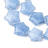 Dyed Natural Aquamarine Beads Strands G-K359-E10-4