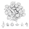 36Pcs 6 Style 304 Stainless Steel Charms STAS-UN0020-38P-1