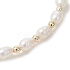 Natural Cultured Freshwater Pearl Beads Stretch Bracelets for Women BJEW-JB13354-4