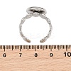 Shell Shape 304 Stainless Steel Cuff Ring Components SA-CBA098D-04P-C-3