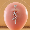 316L Surgical Stainless Steel Micro Pave Clear Cubic Zirconia Belly Rings FS-WG9E32A-06-1