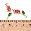 Brass Micro Pave Cubic Zirconia Pendants KK-A284-13G-01-3