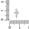 Brass Micro Pave Clear Cubic Zirconia Charms KK-V016-22A-P-3