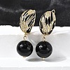 Round Brass Micro Pave Clear Cubic Zirconia Hoop Earrings EJEW-S261-05G-1