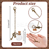 Glass Bottle and Alloy Key Pendant Decoration HJEW-PH01930-2