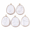 Natural Howlite Pendants G-T131-08I-1