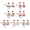1Pair Leopard Print Heart Mother Sports Acrylic Dangle Stud Earrings EJEW-FS0001-22B-2