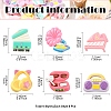 30Pcs 6 Styles Opaque Music Theme Resin Cabochons CRES-YW0002-48-3