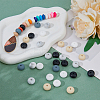 60Pcs 5 Colors Food Grade Eco-Friendly Silicone Beads SIL-DC0001-37-4