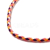 2MM Braided Round Polycotton Cord Necklace Making with Alloy Lobster Claws Clasps and Iron End Chains NJEW-Q031-01D-3