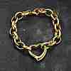 304 Stainless Steel Charm Bracelets LS-BJEW-Q050-02G-2