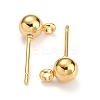304 Stainless Steel Ball Post Stud Earring Findings X-STAS-Z035-01G-B-2