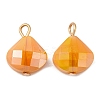 Imitation Jade Glass Pendants KK-Q777-04LG-1