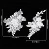 2 Pairs 2 Style 3D Flower Polyester Embroidery Sew on Flower Appliques PATC-CA0001-09-4