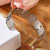 Religion Theme 304 Stainless Steel Cuff Bangles for Women BJEW-Q011-01P-5