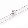 304 Stainless Steel Cable Chain Necklaces NJEW-G313-16P-2