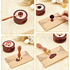 Brass Wax Seal Stamps with Wood Handle AJEW-WH0412-0336-3