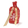 Christmas Snowflake Plastic Packing Pouches Drawstring Bags ABAG-Q053-03H-3