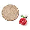 Handmade Glass Seed Beaded Apple Pendants PALLOY-MZ00483-3