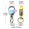 5Pcs 5 Colors 304 Stainless Steel Lobster Claw Clasps STAS-YW0001-53-3