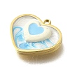 304 Stainless Steel Enamel Pendants STAS-Q347-01G-A-2