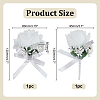 2Pcs 2 Styles Polyester & Resin Artificial Rose Boutonniere AJEW-AR0004-97-2
