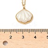 Summer 304 Stainless Steel & White Acrylic Pendant Double Layered Necklaces for Women NJEW-U044-02A-G-3