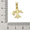 Plane Rack Plating Brass Micro Pave Cubic Zirconia Pendants KK-Z074-20G-3