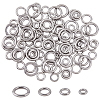100Pcs 4 Styles 304 Stainless Steel Linking Rings STAS-DC0017-19-1