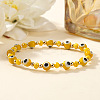 Glass Evil Eye Beaded Stretch Bracelets for Women Men VP6778-6-2
