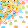 150Pcs 5 Colors Spray Painted Natural Freshwater Shell Teardrop Charms SHEL-TA0001-23-2