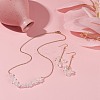 Natural Quartz Crystal Chips Beaded Jewelry Set SJEW-JS01230-05-2