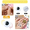 400Pcs 7 Styles Black & White Wiggle Googly Eyes Cabochons DIY Scrapbooking Crafts Toy Accessories KY-YW0001-66-3