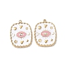 304 Stainless Steel Enamel Pendants STAS-H483-34C-G-1