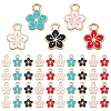 Light Gold Plated Alloy Enamel Charms ENAM-PH0001-52LG-1