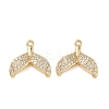 Brass Micro Pave Cubic Zirconia Charms KK-Z136-74G-01-1