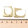 Trapezoid Brass Stud Earrings EJEW-S261-03G-5