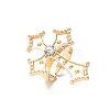 Adjustable Alloy Rhinestones Finger Rings for Women RJEW-V004-06KCG-2