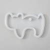 Halloween DIY Cat Shape Pendant Silhouette Silicone Molds DIY-P006-46-1