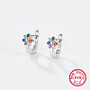 Flower/Star/Footprint/Unicorn 925 Sterling Silver Hoop Earrings CM1193-2-1