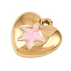 304 Stainless Steel Enamel Pendants STAS-P430-03A-G02-2