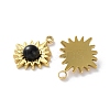Natural Mixed Stone Charms STAS-Z099-09G-2