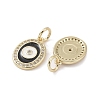 Real 18K Gold Plated Brass Micro Pave Cubic Zirconia Pendants KK-L209-064G-01-2