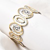 Hammered 304 Stainless Steel Cuff Bangles for Women BJEW-P371-01A-1