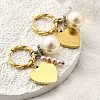 304 Stainless Steel Plastic Imitation Pearl Hoop Earrings EJEW-D308-06PG-4
