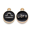 Alloy Enamel Pendants X-ENAM-S124-01A-08K-1